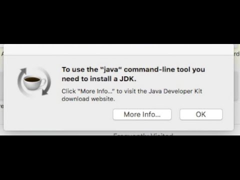 get rid of mac jdk message for java command-line tool